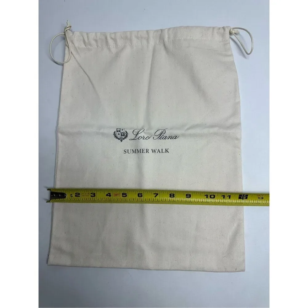 LORO PIANA Open Walk  Drawstring Dust Bag Made in Italy 15x12